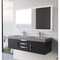Castello Usa Thames 60-inch Black Vanity Set with Gray Top and Brushed Nickel Handles CB-MC-60BLK-BN-20146-GR - alternate 4